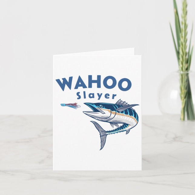Wahoo Slayer Salt Water Fishing Wahoo  Card (Front)