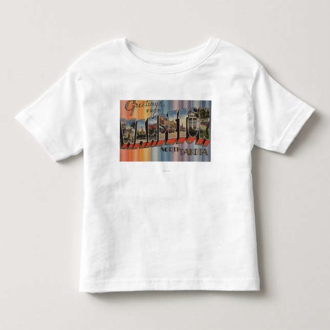 Wahpeton, North Dakota - Large Letter Scenes Toddler T-shirt (Front)