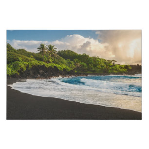 Waianapanapa Beach Faux Canvas Print