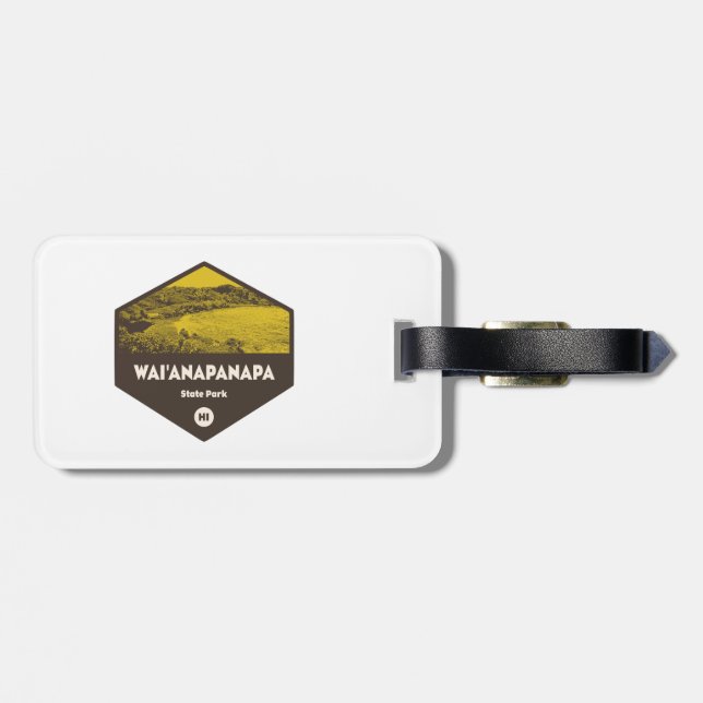 Wai'anapanapa State Park Hawaii Luggage Tag (Back Horizontal)