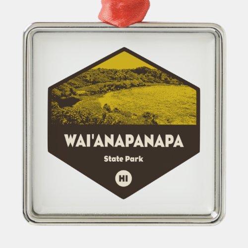 Waianapanapa State Park Hawaii Metal Ornament