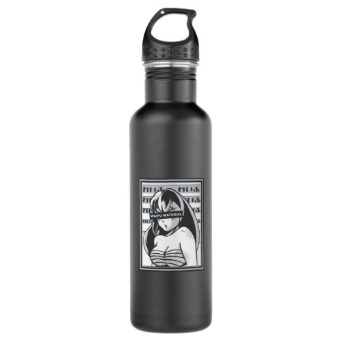 Waifu material anime stainless steel water bottle
