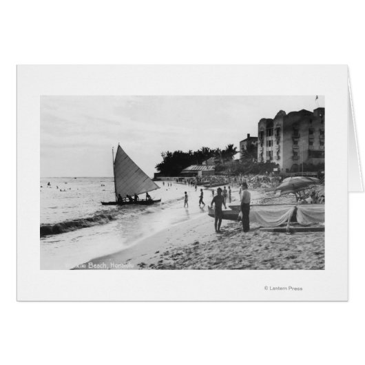 Waikiki Beach and Boats Honolulu (Front Horizontal)