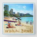 Waikiki Beach Clock at Zazzle