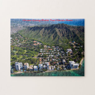 Waikiki Beach Hawaii Honolulu. Christmas Greeting Jigsaw Puzzle