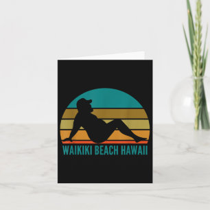 Waikiki Beach Hawaii Humor Funny Drinking Adult Jo Card
