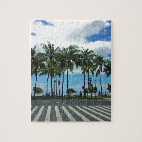 Waikiki Beach Hawaii Jigsaw Puzzle