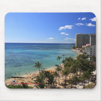 Waikiki Beach Hawaii Mouse Pad