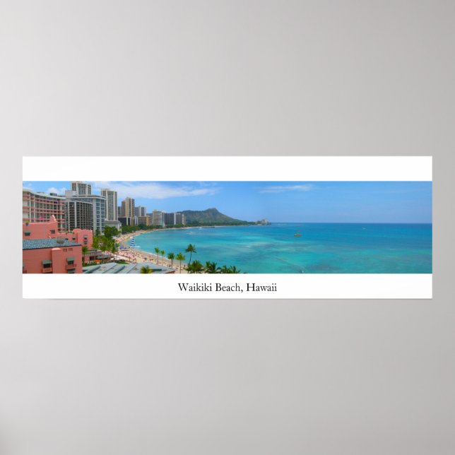 Waikiki Beach, Hawaii Poster (Front)