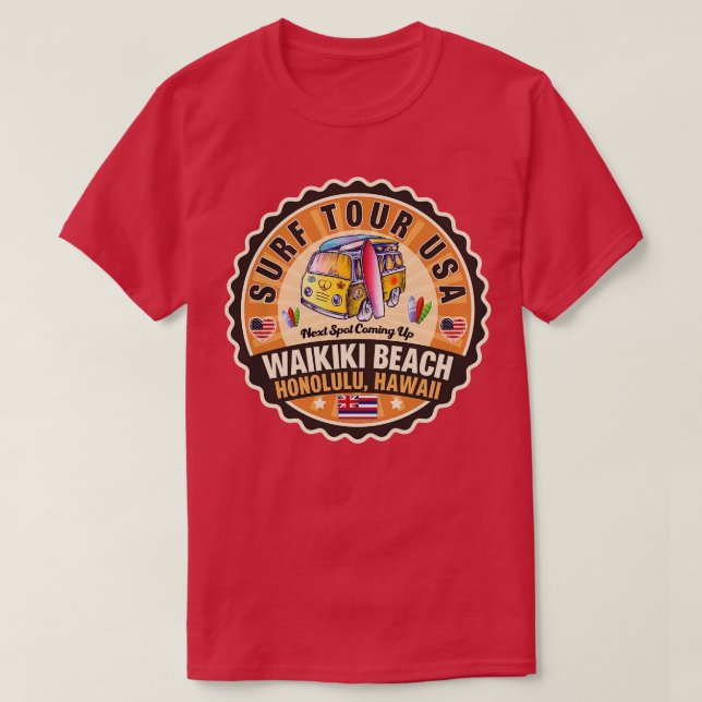 Waikiki Beach Honolulu Hawaii 2 T-Shirt (Design Front)