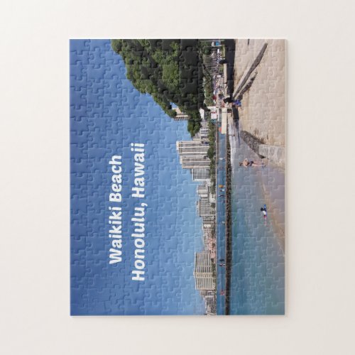 Waikiki Beach Honolulu Hawaii Jigsaw Puzzle