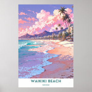 Waikiki Beach- Honolulu, Hawaii Poster