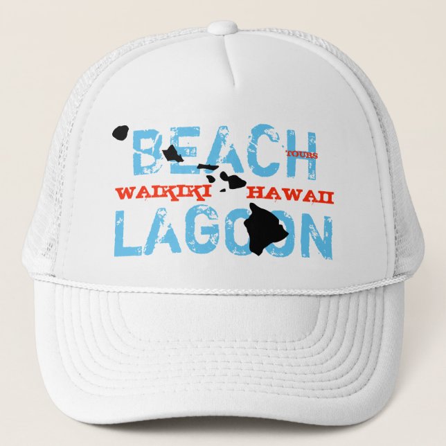 WAIKIKI BEACH LAGOON TOURS TRUCKER HAT (Front)