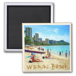 Waikiki Beach Magnet at Zazzle
