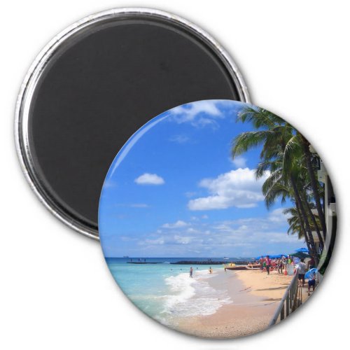 Waikiki Beach Oahu Hawaii Magnet