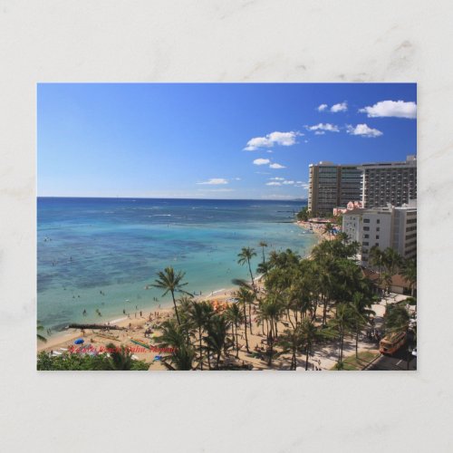 Waikiki Beach postcard