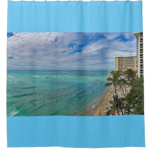 Waikiki Beach Shower Curtain