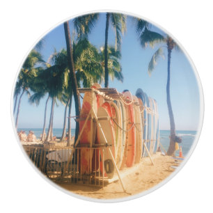 Waikiki Beach Surfboards Ceramic Knob