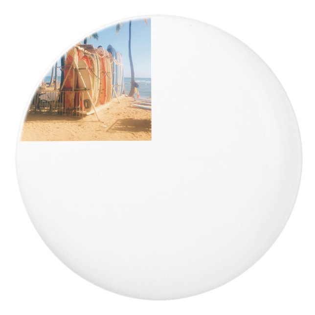 Waikiki Beach Surfboards  Ceramic Knob (Front)