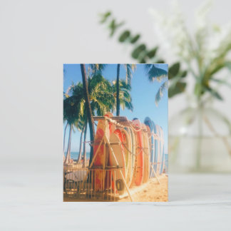 Waikiki Beach Surfboards Holiday Postcard