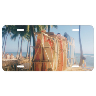 Waikiki Beach Surfboards License Plate