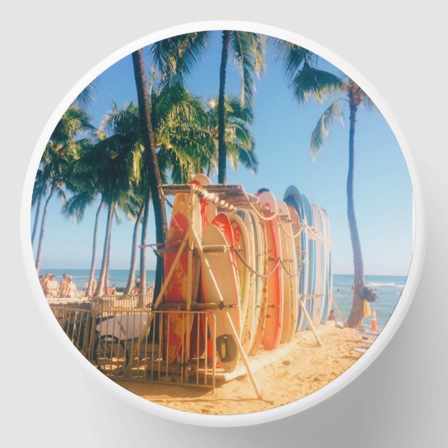 Waikiki Beach Surfboards  Mini Candle Favors (Front)