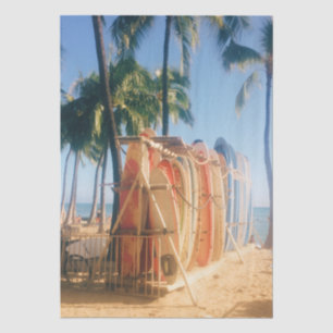 Waikiki Beach Surfboards Tissue Paper