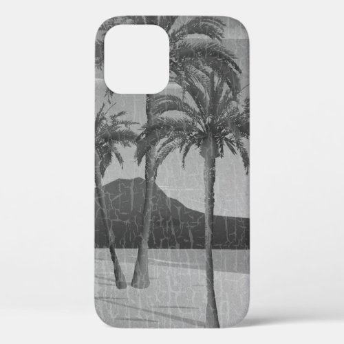 Waikiki Beach Vintage Distressed Gray Postcard  iPhone 12 Pro Case
