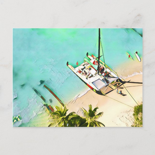 Waikiki Catamaran Postcard (Front)