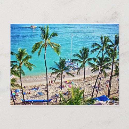 Waikiki Catamaran Postcard