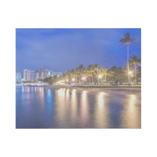 Waikiki City at Dawn Gallery Wrap