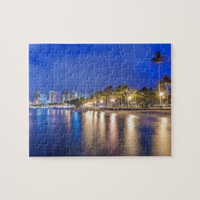 Waikiki City at Dawn Jigsaw Puzzle (Horizontal)