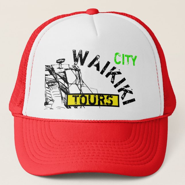 WAIKIKI CITY TOURS TRUCKER HAT (Front)