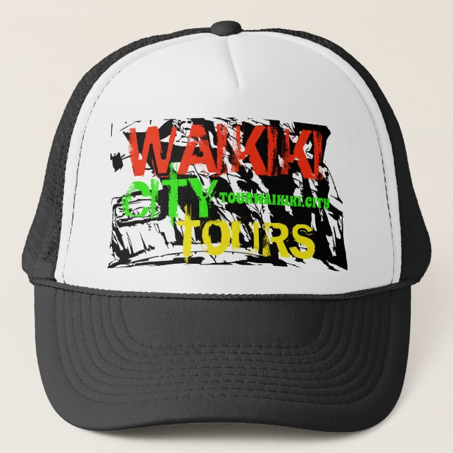 WAIKIKI CITY TOURS TRUCKER HAT (Front)