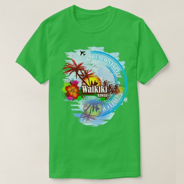 Waikiki Hawaii 1 T-Shirt (Design Front)