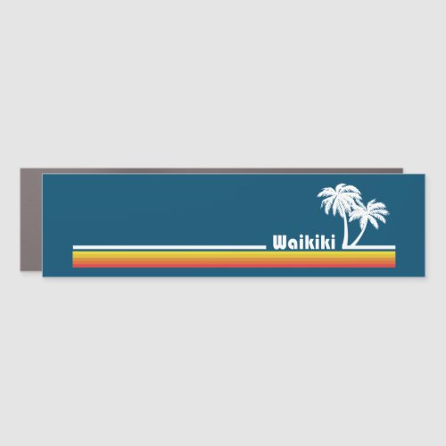 Waikiki Hawaii Car Magnet