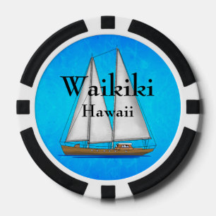 Waikiki Hawaii Poker Chips