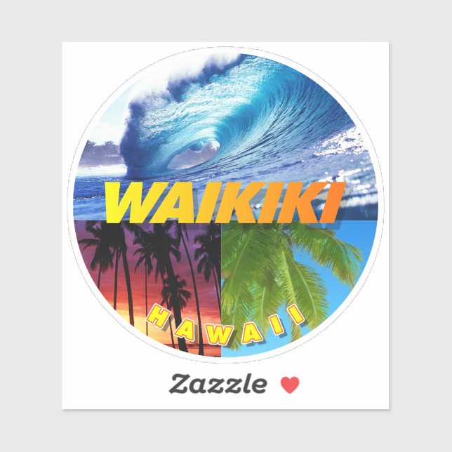 Waikiki, Hawaii Sticker (Sheet)