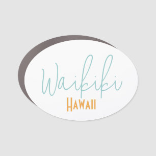 Waikiki, Hawaii Travel Souvenir Car Magnet