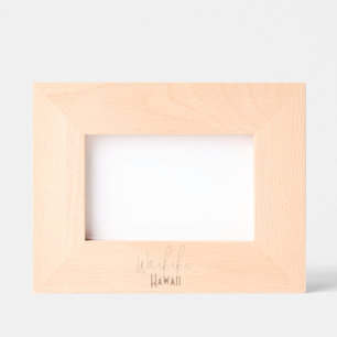 Waikiki, Hawaii Travel Souvenir  Engraved Frames
