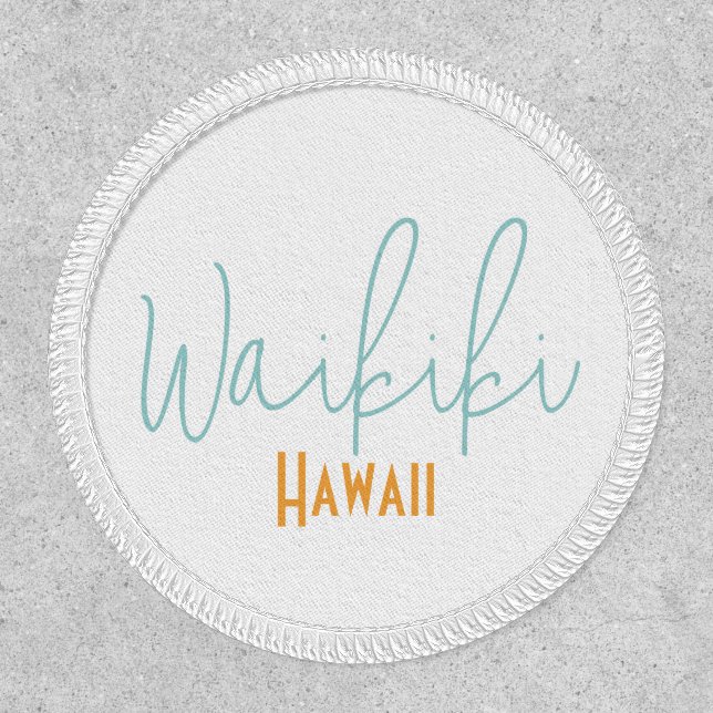 Waikiki, Hawaii Travel Souvenir  Patch (Front)