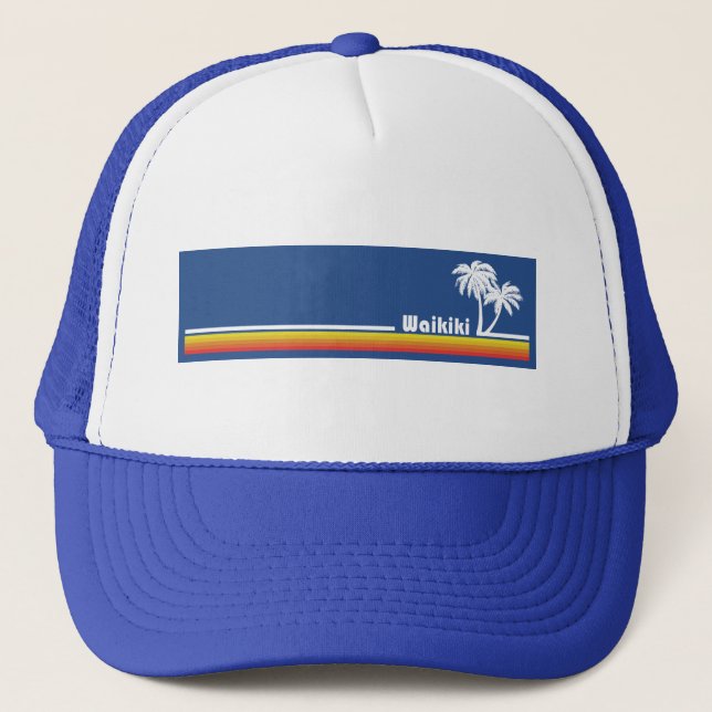 Waikiki, Hawaii Trucker Hat (Front)