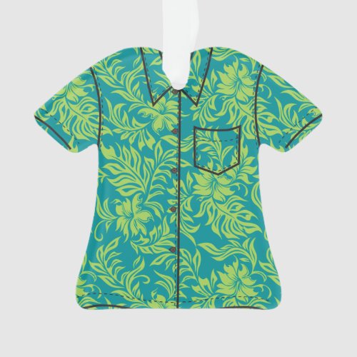 Waikiki Hibiscus Hawaiian Pareau Flora Aloha Shirt Ornament