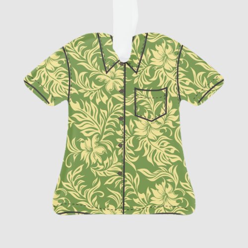 Waikiki Hibiscus Hawaiian Pareau Flora Aloha Shirt Ornament