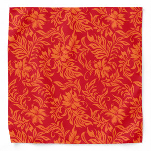 Waikiki Hibiscus Hawaiian Pareau Floral Bandana