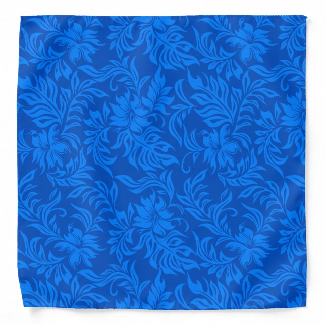 Waikiki Hibiscus Hawaiian Pareau Floral Bandana (Front)