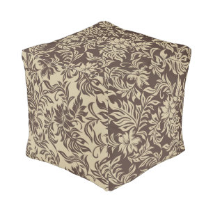 Waikiki Hibiscus Hawaiian Pareau Floral Pouf