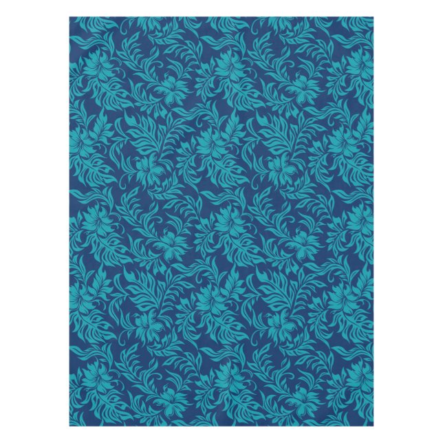 Waikiki Hibiscus Hawaiian Pareau Floral Tablecloth (Front)