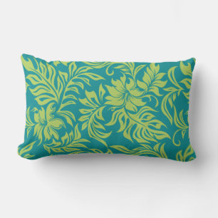 Waikiki Hibiscus Hawaiian Reversible Lumbar Pillow