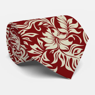 Waikiki Hibiscus Hawaiian Two-sided Printed Neck Tie